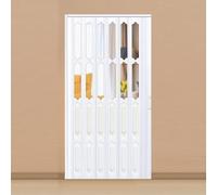 Portes coulissantes en PVC avec poignées et verre acrylique - Solution peu encombrante pour cuisine, salle de bain et placard