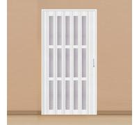 Portes coulissantes en PVC avec poignées et verre acrylique - Solution peu encombrante pour cuisine, salle de bain et placard