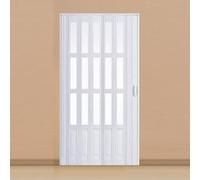 Portes coulissantes en PVC avec poignées et verre acrylique - Solution peu encombrante pour cuisine, salle de bain et placard