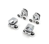 Portes coulissantes pour douches Rouleaux à roulet Roulettes de porte douche 23 mm/25 mm/27 mm en alliage zinc à double roue rechange(4pcs Down,23.0mm)