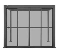 Hespéride - Portes Coulissantes Evora Graphite pour Pergola Grand Modèle 1/3 Côté L 236,5 x H 279 cm - Protection Soleil pour Jardin, Terrasse