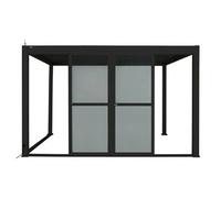 Portes pour pergola EVORA Graphite Côté 4 m - 3,7 x 2,3 Aluminium traité époxy Hespéride