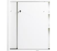 Portes coulissantes - SNACK134 - Blanc - L 49 x H 76.5 cm - 2 portes avec serrure - Éco-conçu