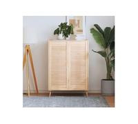 vidaXL Portes d'armoire à persiennes 2 pcs 99,3 x 39,4 cm pin massif