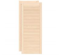 Portes d armoire à persiennes 2 pcs 99,3x39,4 cm pin massif