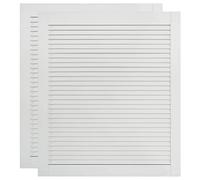 vidaXL Portes à persiennes 2 pcs Bois de pin massif Blanc 69x59,4 cm