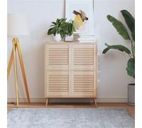Portes d armoire à persiennes 4 pcs 39,5x39,4 cm pin massif Brun G