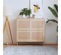 Portes d'Armoire à Persiennes 4 pcs, Portes de Placard à Chaussures, Panneaux de Radiateur, Décoration d'Intérieur, Bois de Pin Massif