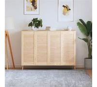 Portes d armoire à persiennes 4 pcs 99,3x39,4 cm pin massif Brun G