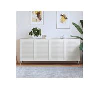 Portes d armoire à persiennes 4 pcs blanc 69x49,4 cm pin massif