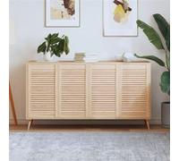 vidaXL Portes d'armoire à persiennes 4 pièces Bois de pin massif 69 x 39,4 cm