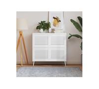 Portes d armoire à persiennes 4pcs blanc 39,5x49,4cm pin massif