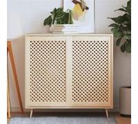 Portes d armoires en treillis 2 pcs 59,5x99 cm pin massif Bois naturel G