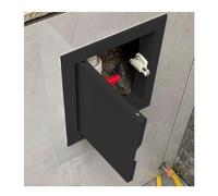 Portes d'accès à pousser for ouvrir les cloisons sèches, panneau d'accès encastré for trous muraux for câbles de plomberie, vannes, porte d'accès murale(Black,19.7x19.7in/50x50cm)