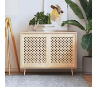 vidaXL Portes d'armoires en treillis – Panneaux radiateur/bibliothèque – Bois de pin massif – 2 pcs