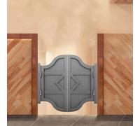 Portes De Café Battante Double, Porte Saloon En Bois Avec Charnières Porte De Bar Porte Saloon De Séparation Pour Escalier Salle De Bain Cuisine Chambre Balcon(Gris,W120 x H90cm)