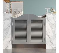 Portes De Café Battantes 110x80 CM, Porte Battante Intérieure En Bois Massif, Demi-portes Intérieures Avec Charnières, Ouverture Bidirectionnelle, Fermeture Automatique