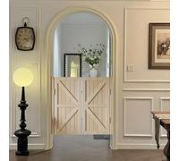 Portes de café battantes bleu clair - Cloison d'entrée demi-porte avec charnières en acier inoxydable à fermeture automatique - Design à double action pour cuisine, bar, restaurant, couloir, balcon