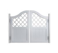 Portes de café battantes en bois blanc - Demi-porte à double battante à fermeture automatique pour cuisine et garde-manger - Portes de salon ouvertes bidirectionnelles (130 x 89 cm)