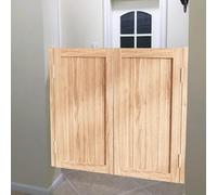 Portes de café battantes en bois - Charnières et quincaillerie à fermeture automatique pour séparateur de pièce intérieur - Portes de salon ouvertes bidirectionnelles disponibles en largeur 81,3/86,4