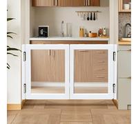 Portes de café battantes modernes en bois massif de 60 à 130 cm de large, 99,9 cm de haut, portes battantes intérieures à charnière pour cuisine, bar, séparateur de pièce, entrée d'allée (l 80 x H)