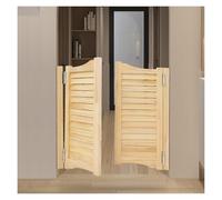 Portes de café élégantes en bois massif avec mécanisme de fermeture automatique - Portes battantes doubles durables for usage domestique/commercial(Natural,80x70cm)