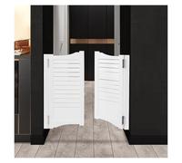 Portes de café élégantes en bois massif avec mécanisme de fermeture automatique - Portes battantes durables for espaces intérieurs(White,90x70cm)