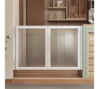 Portes de café pivotantes élégantes - Panneau en bois de pin massif et acrylique - Cloison d'entrée décorative avec matériel de fixation à 180° - Fermeture automatique à 180 ° - 80 x 100 cm (l x H)