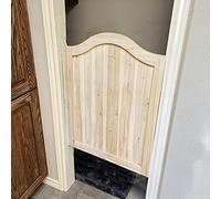 Portes de grange à fermeture automatique - Porte battante en bois massif renforcé pour ferme, bureau et placard - Séparateur avec ressorts silencieux (55 x 90 cm)