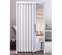Portes de placard coulissantes en aluminium avec serrure - Cloison de séparation temporaire peu encombrante pour buanderie, salle de bain, porte de douche (136 x 203 cm)