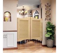 Portes de salon modernes à persiennes - Porte intérieure de café en bois massif à fermeture automatique demi-taille pour bar, pub, couloir, cuisine, porche - 90 x 95 cm
