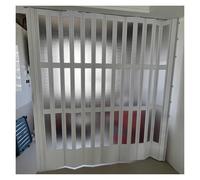 Portes de séparation pliables en aluminium, porte coulissante en accordéon rétractable avec panneau acrylique pour séparation intérieure de pièce dans la chambre, la cuisine ou les portes des