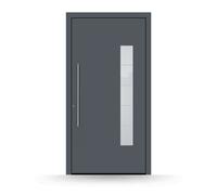 Portes d'entrée Schüco Valence aluminium, gris anthracite structuré, 870 x 1900 mm, DIN gauche Secure 3, configurez selon vos besoins