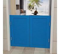 Portes intérieures en bois de pin battantes avec charnières, design à persiennes pour une meilleure circulation de l'air, joints solides durables pour une utilisation en intérieur
