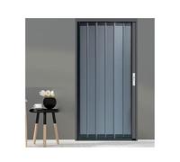 Portes Intérieures Pliantes En Aluminium Porte Accordéon Pliante Sans Perçage Avec Roulettes Et Poignée Améliorées, Quincaillerie Complète, Pour Portes De Placard, De Salle De Bain(44x80in(111x203cm))