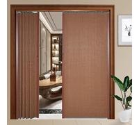Portes occultantes à deux volets avec poignée - Cloison d'intimité élégante pour salon, balcon et bureau - Verrouillage des bords exquis - 170 x 203 cm - Solution intérieure élégante