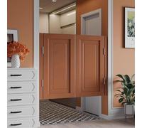 Portes pivotantes à Double battant en Bois de 1,27 cm d'épaisseur, Fermeture Automatique, Style café/Bar/Cuisine/Salle de Bain, Largeur d'accès de 61 à 150 cm. Largeur d'accès : 6