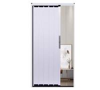 Portes pliantes accordéon peu encombrantes de 61 à 177,8 cm de largeur - Blanc élégant - Solution intérieure pour placards - Dimensions : 81 x 203 cm - Design élégant et fonctionnel