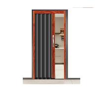 Portes Pliantes Accordéon Portables Pour Intérieur, Porte De Placard Accordéon, Matériel De Montage Et Poignée Inclus, Rideau Pour Portes Pliantes Plissées.(64x80in(166x203cm))