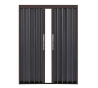 Portes Pliantes de Garde-Manger pour Cuisine 72 66 60 58 52 48 46 42 40 38 36 32 30 Pouces, Porte coulissante accordéon Robuste pour Camping-Car/Porte/Petits espaces, Cadre de Porte Marron (