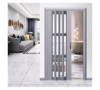 Portes pliantes en accordéon en métal - Rail coulissant en accordéon - Panneau de porte en accordéon pour l'intimité - Économie d'espace - Séparation de pièce - Design intérieur moderne - Installation