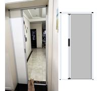 Portes pliantes en accordéon personnalisées - Sans perçage - Gain de place - Portail d'intérieur avec serrure pour cuisine et salle de bain - Installation facile temporaire - 147,3 x 203 cm