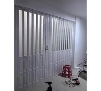 Portes pliantes en PVC avec poignées et verre acrylique, séparateur de pièce polyvalent pour cuisine, salon et toilettes