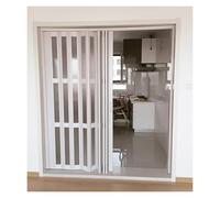 Portes pliantes en PVC robuste - Porte intérieure Concertina blanche, 240 cm de haut x 120 cm de large, séparateur de pièce avec poignée, solutions pour portes coulissantes peu encombrantes
