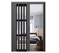 Portes pliantes extra larges en accordéon - Séparateur de pièce temporaire avec poignées et panneau en verre acrylique - Idéal pour la maison et le bureau