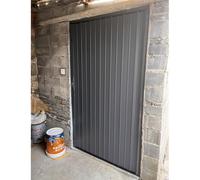 Portes pliantes Porte pliante en aluminium pour l'extérieur, Cloison pliante pour cuisine, chambre ou grenier, Facile à installer Cloison-portillon avec accessoires de fixation(38x70in(96x178cm))