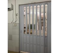 Portes Pliantes télescopiques Porte intérieure en accordéon avec Verre et poignées, Porte Double Pliante pour Balcon, Salon, Salle d'étude, Salon de thé, Porte de Grange Pliante pour Campe/Bureau(5.3