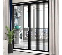 Portes pliantes télescopiques Porte pliante avec poignées et vitre, Porte Accordéon intérieure personnalisable pour cuisine/ salle de bain/ chambre à coucher avec serrure, Kit de porte de séparation d