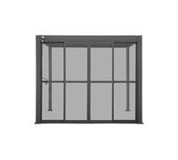 Portes pour pergola Evora côté 3 m polycarbonate graphite - Hespéride