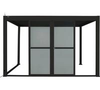 Portes Coulissantes Pour Pergola Evora Long 4 M Polycarbonate Graphite - Hespéride Multicolore